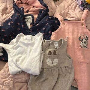 Rompers, jacket, tops, onesies 12mo